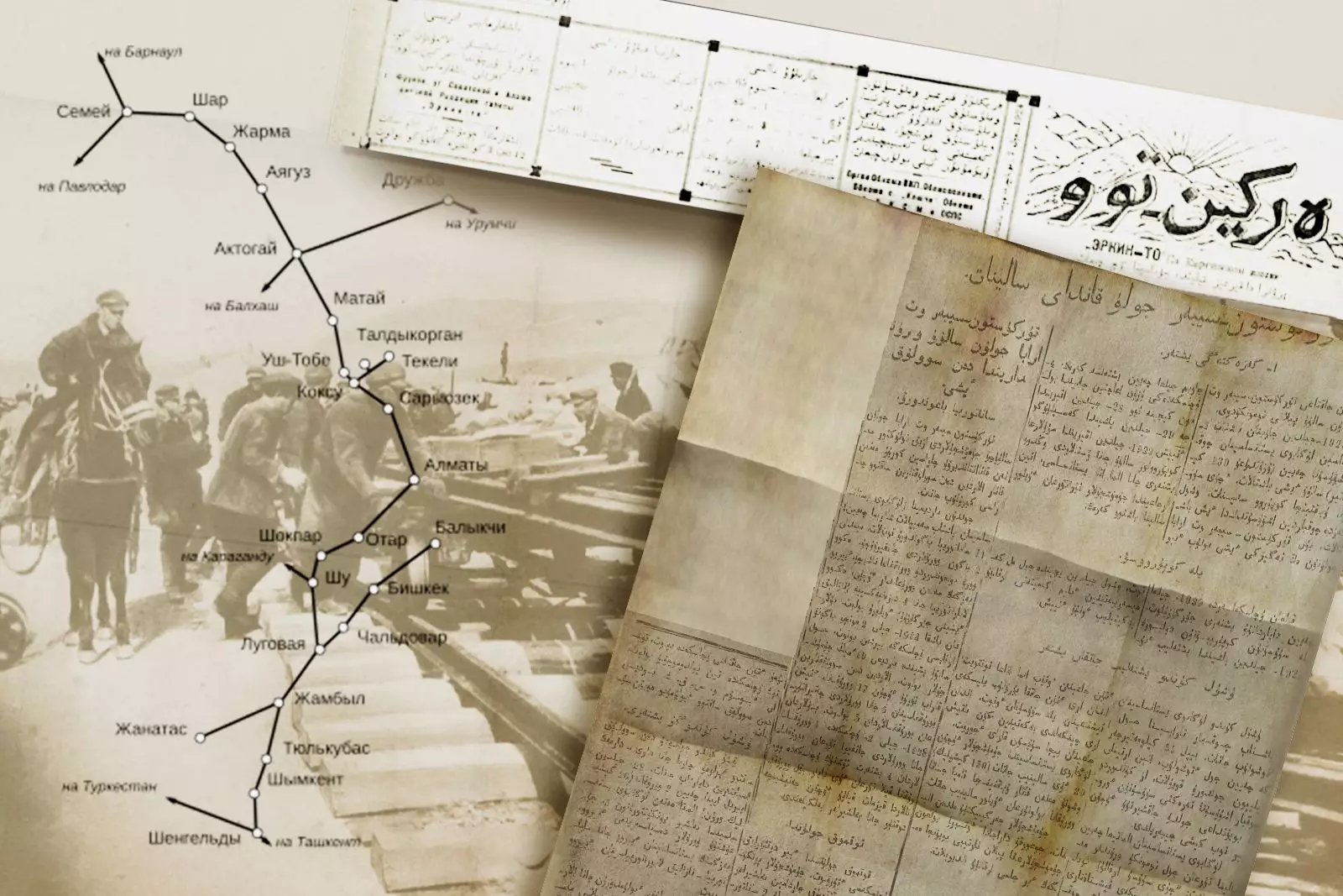 Түркістан-Сібір темір жолы: 1925 жылғы «Эркин Тоо» газетіндегі деректер