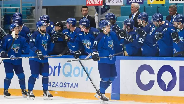 Со счётом 4:3 завершился матч "Барыса" в КХЛ