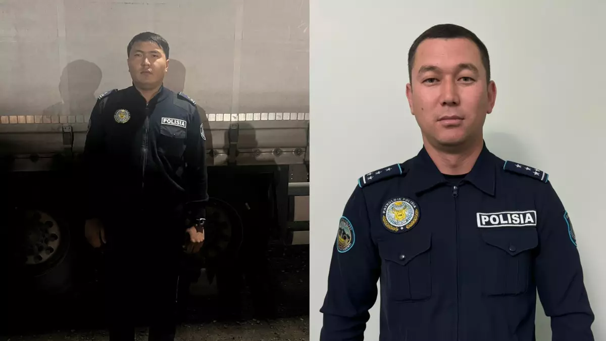 Жетісу облысында полицейлер жолда өртеніп жатқан жүк көлігін аман сақтап қалды