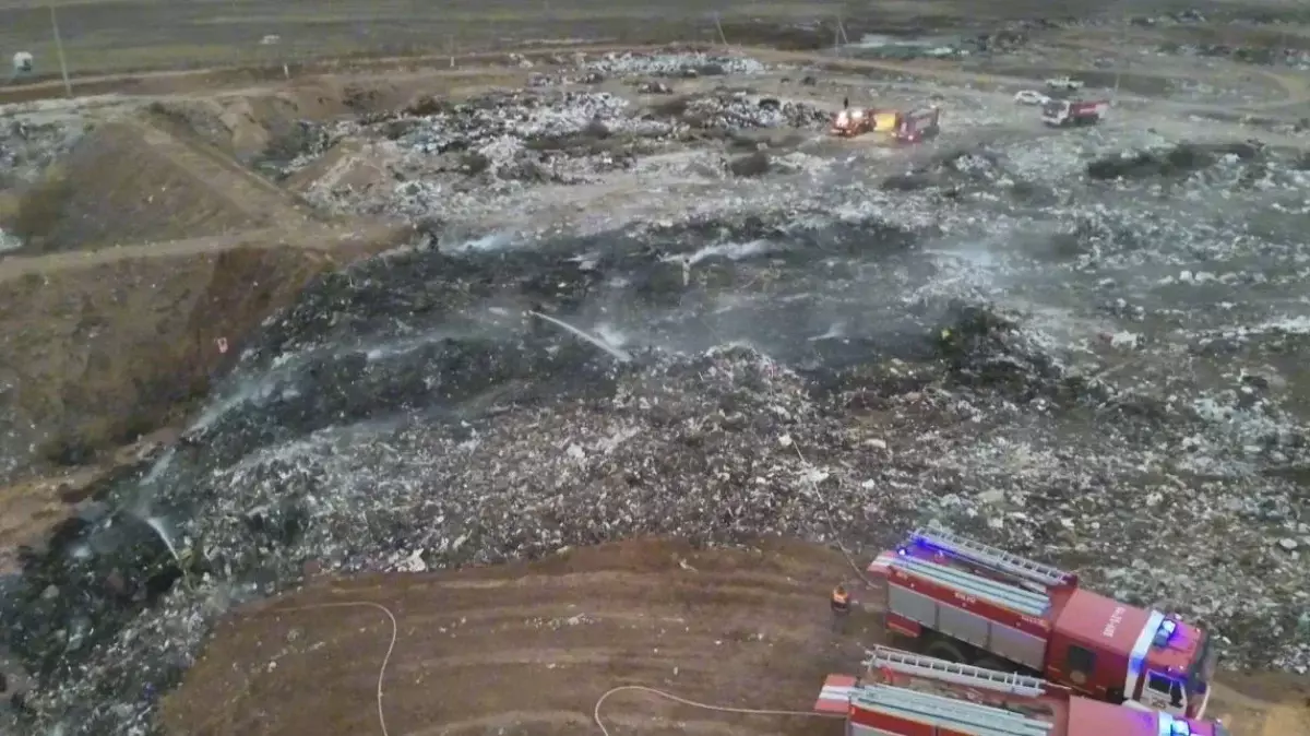 Ақтөбеде тағы да қоқыс полигоны өртенді