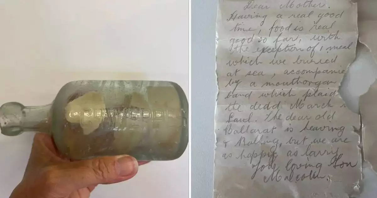  Аустралия жағалауында бөтелкеден І дүниежүзілік соғыс жауынгерлерінің хаттары табылды 
