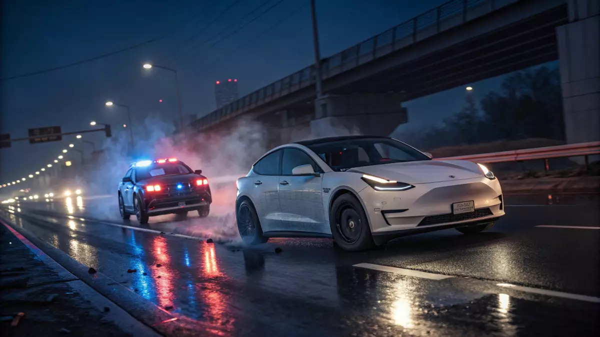 Автопилот не справился: Tesla врезалась в полицейский внедорожник