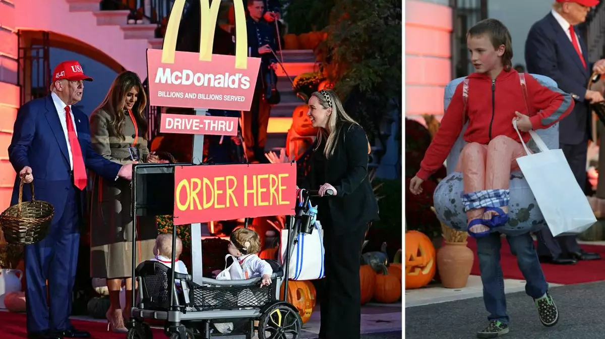 Трамп, костюмы и унитаз: что устроили в Белом доме на Хэллоуин