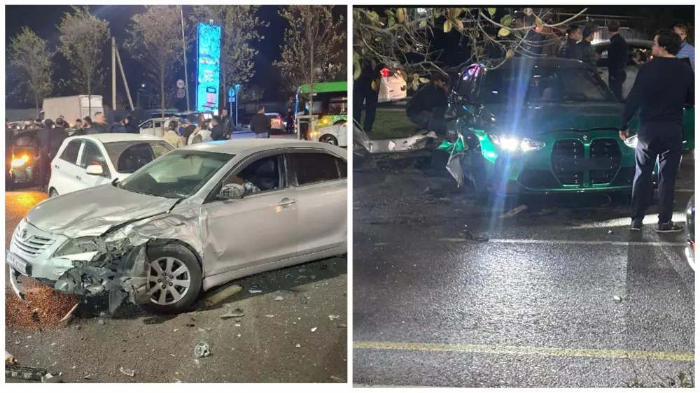 Серьезная авария произошла на Аль-Фараби в Алматы - очевидцы