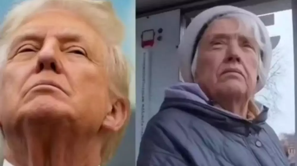Видео с похожей на Дональда Трампа пенсионеркой стало вирусным