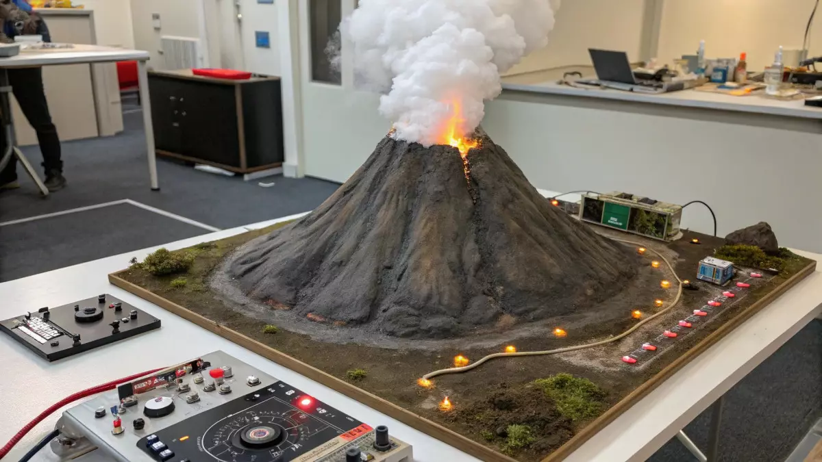 Через 250 лет идея ожила: в Австралии воссоздали механическую модель извержения Везувия