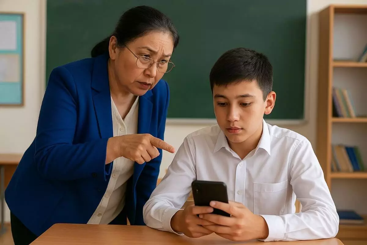 Штраф за телефон на уроке в Казахстане: Размер и основания