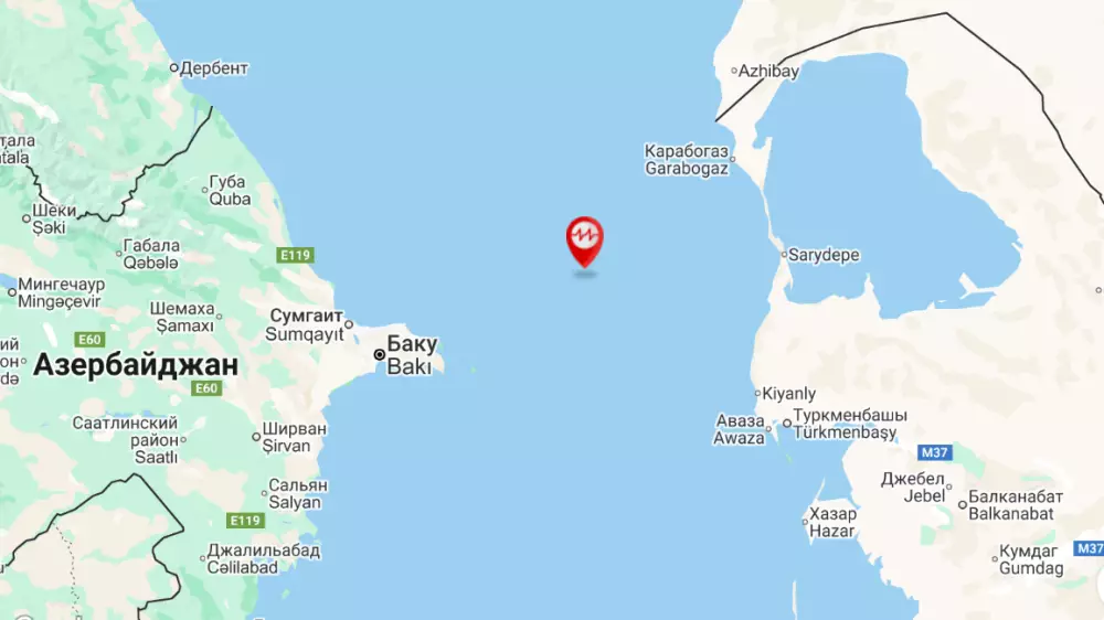 Землетрясение зафиксировали в Каспийском море