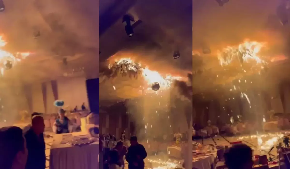 Қазығұртта дәл той кезінде отшашудан бола өрт шығып, қонақтар жапатармағай қашқан (ВИДЕО)