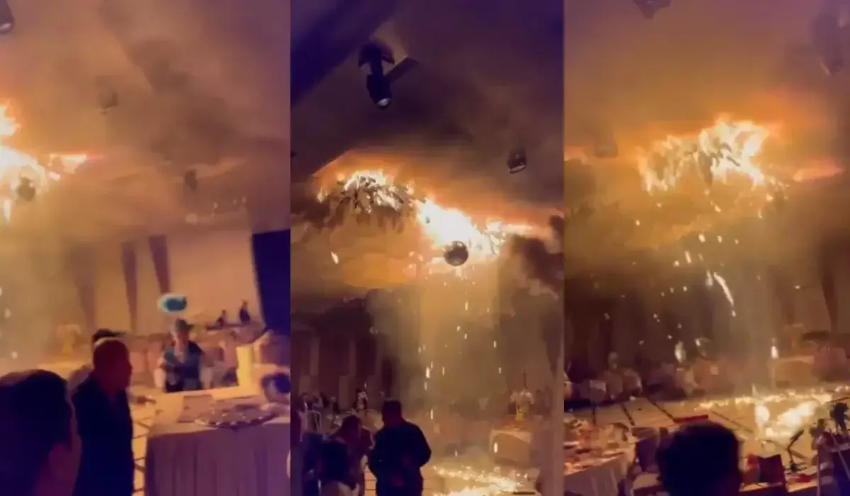 Қазығұртта дәл тойдың үстінде отшашудан өрт шыққан (ВИДЕО)