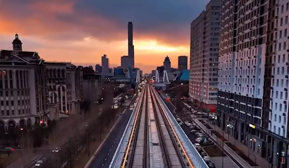 Вид из LRT в Астане: опубликовано впечатляющее видео с дрона