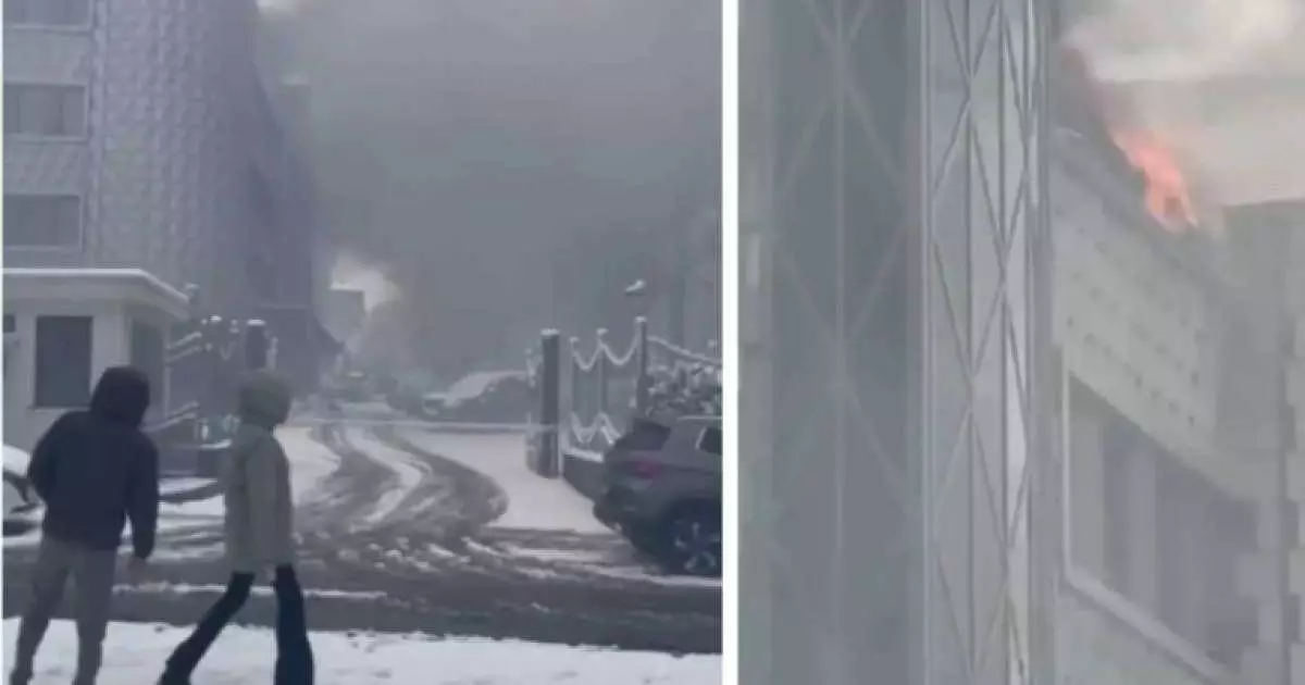  Алматыда бос тұрған көпқабатты ғимарат өртенді 