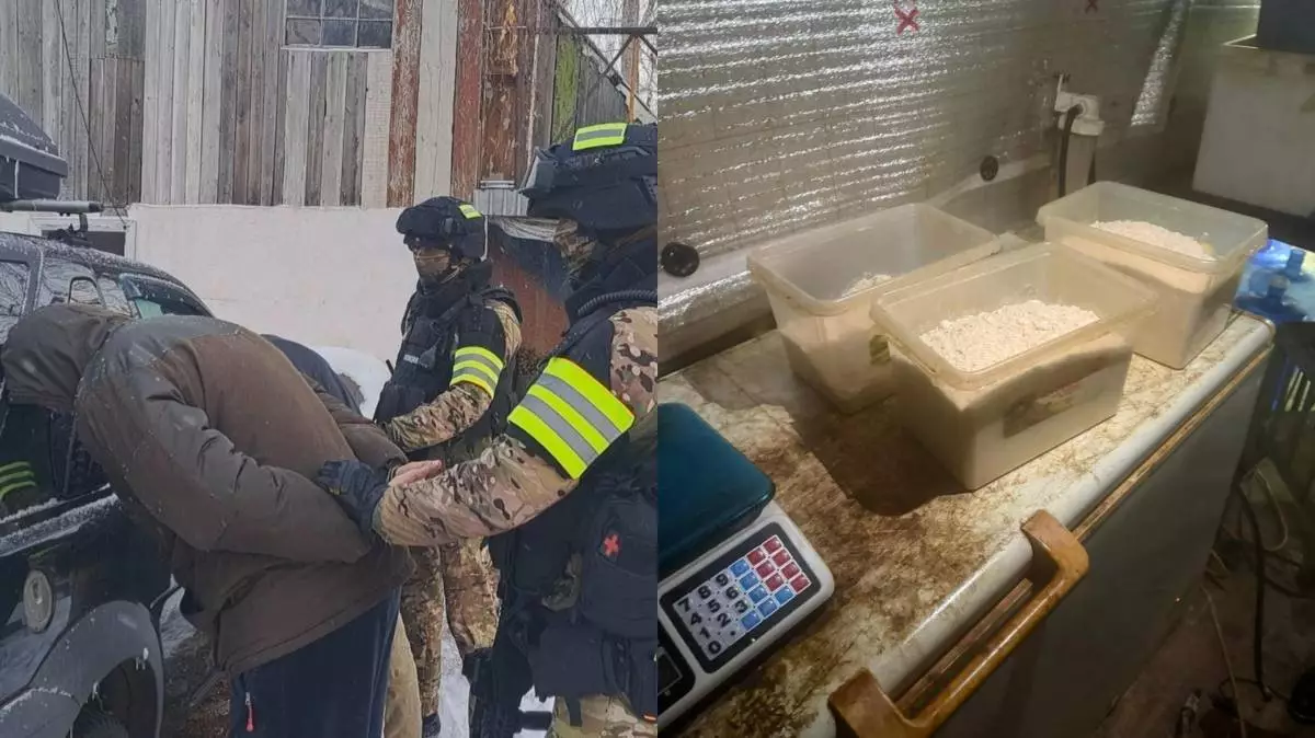 Свыше тонны прекурсоров и более 52 кг наркотиков изъяли полицейские в Караганде (ВИДЕО)