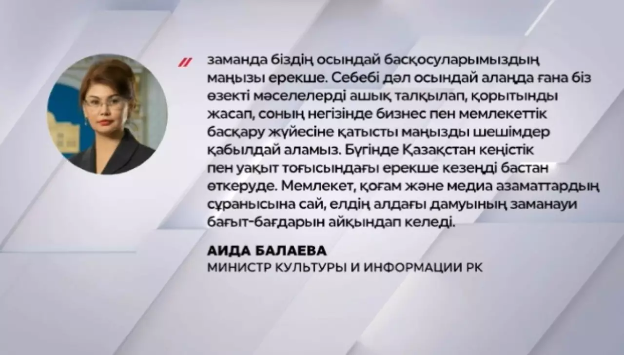 Балаева подчеркнула рост доверия казахстанцев к СМИ