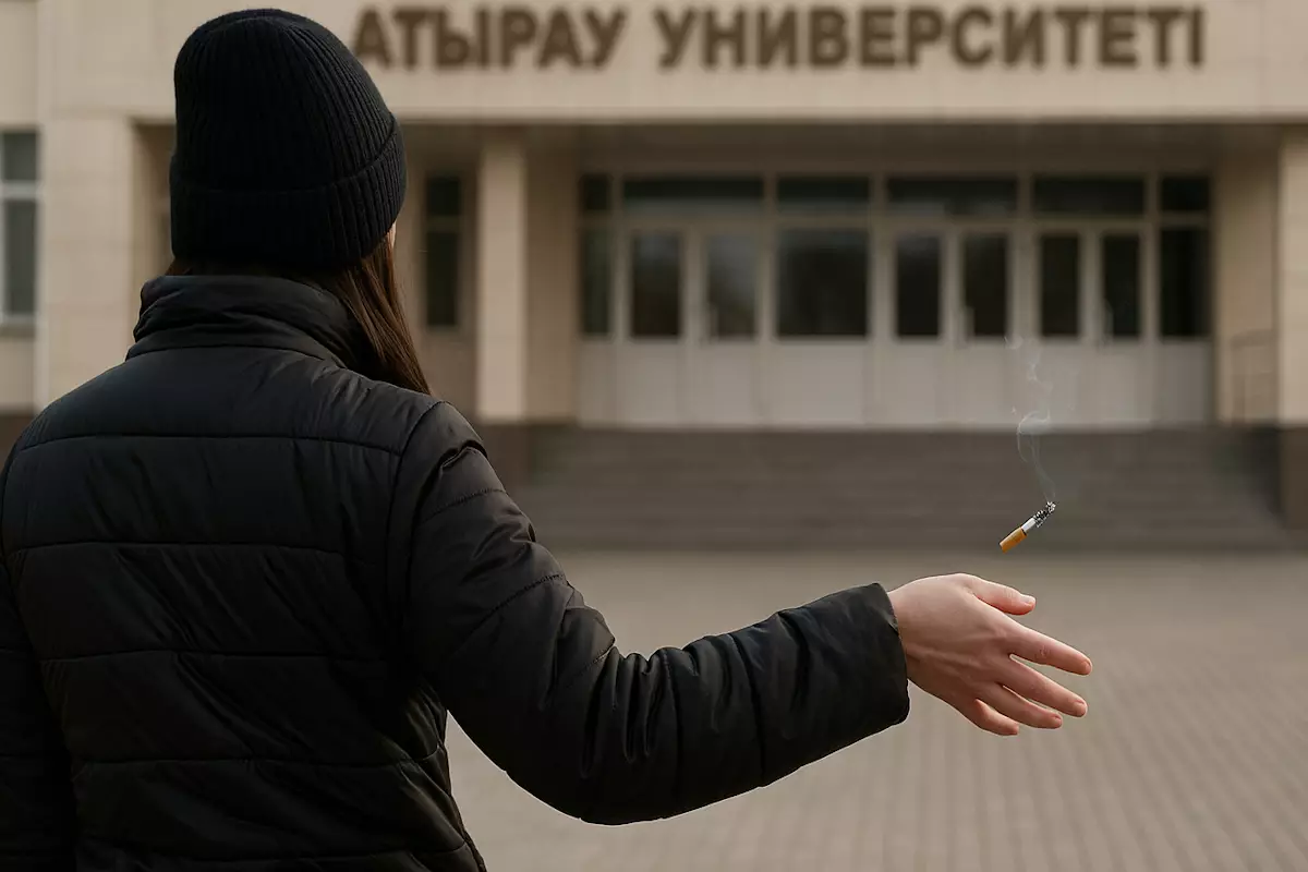 Жительница Атырау оштрафована за выброшенный окурок на улице