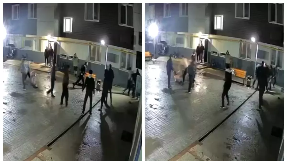 Алматыда тұрғын үй кешенінде бір топ ер адам күзетші мен тұрғынды ұрып кеткен