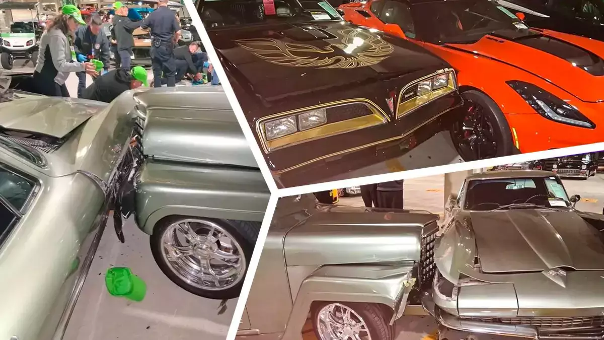 Несколько автомобилей разбили прямо на аукционе Mecum - новости на Lada.kz 07.11.2025