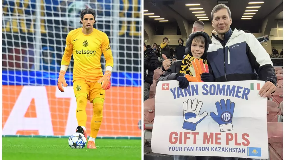 Вратарь “Интера“ исполнил мечту мальчика из Шымкента