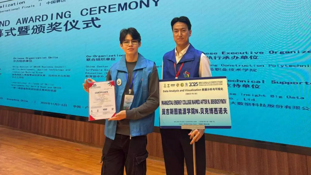 Қазақстандық студент Қытайда өткен BRICS чемпионатында қола медаль иегері атанды