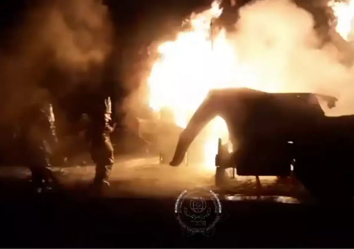 Резервуар с топливом вспыхнул в Костанайской области