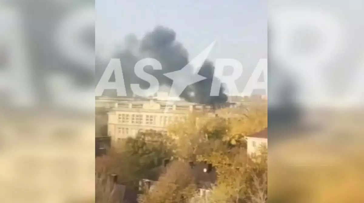 Взрыв и пожар в Таганроге