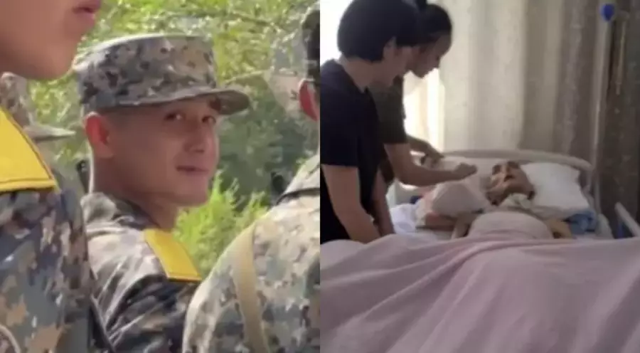 Түркияда ем алған сарбаз Ербаян Мұхтар елге оралды