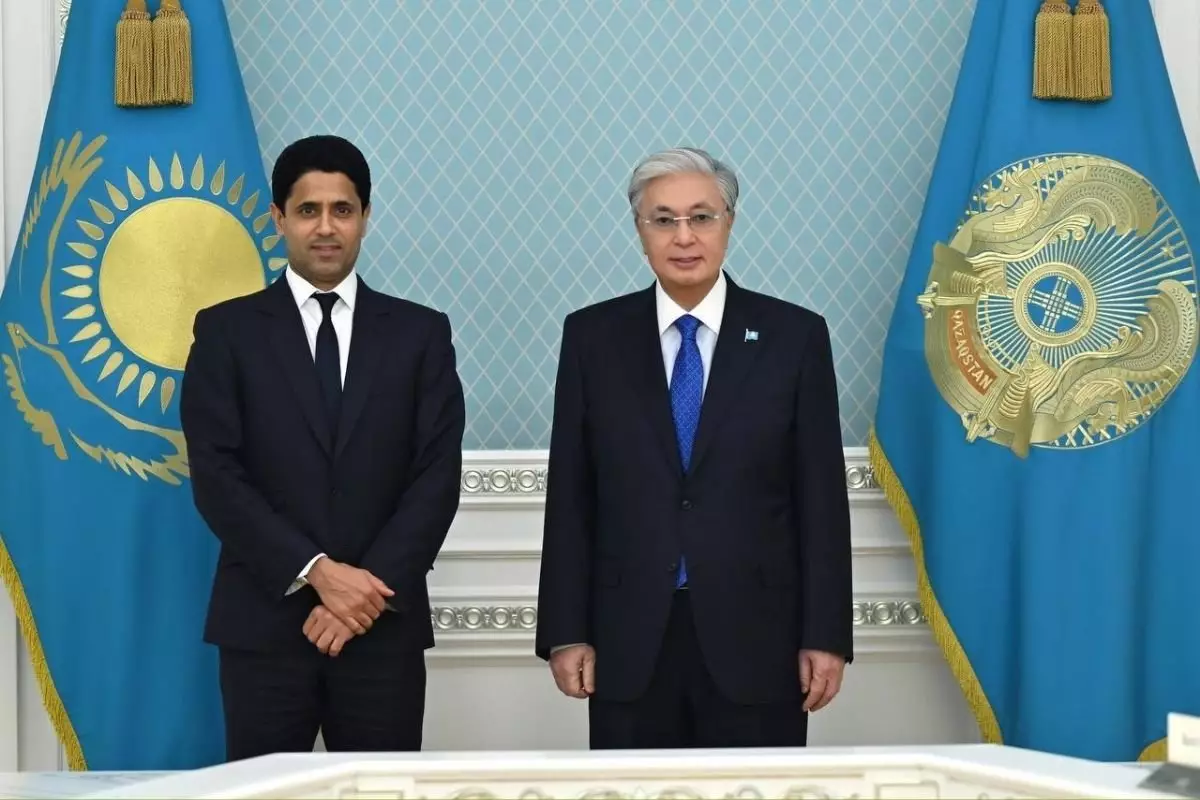 Токаев встретился с президентом ПСЖ Аль-Хелаифи