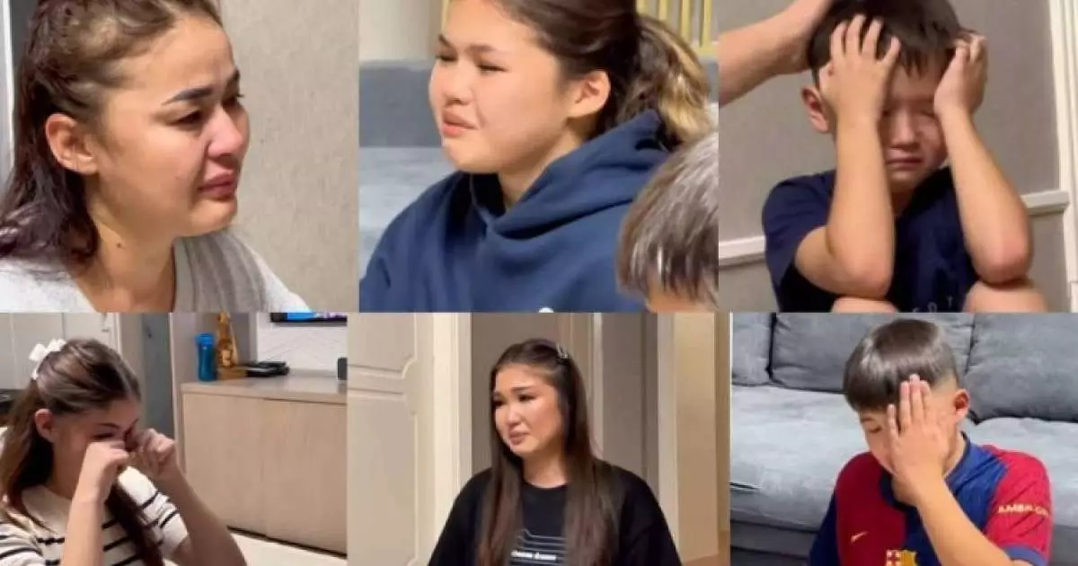  “Әкелеріне өкпелері бар екен” - Қабатовтың балалары ағыл-тегіл жылаған видеолары тарады (ВИДЕО) 