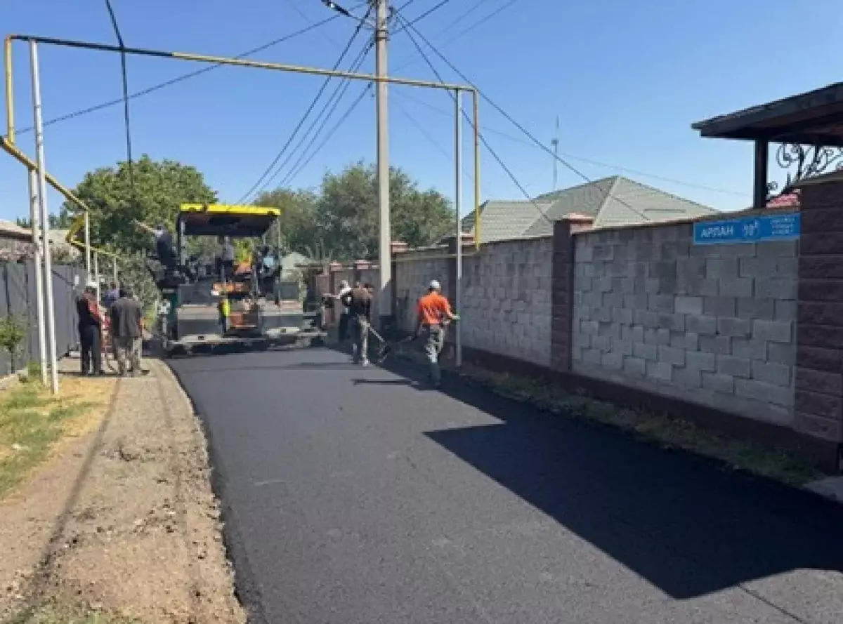 Жетысуский район обновляется: десятки улиц Алматы получили новое дорожное покрытие