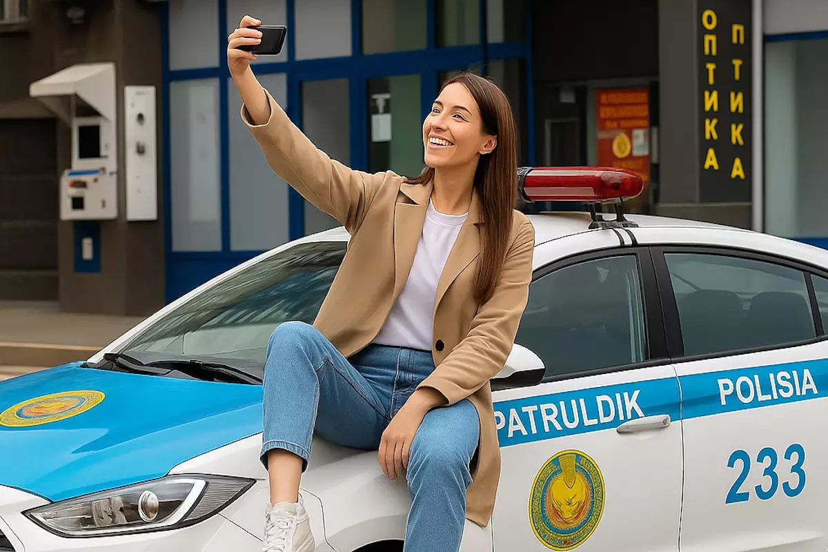 Безработная мать двух детей оштрафована за селфи на капоте полицейской машины в ВКО