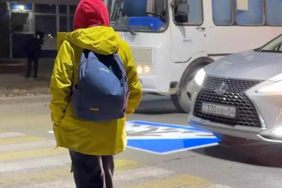 В Актюбинской области внедряют световые пешеходные переходы