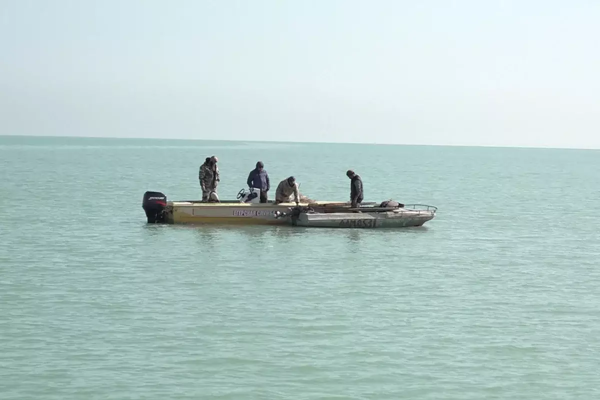 Вот, это улов: на озере Балхаш правоохранители задержали браконьеров