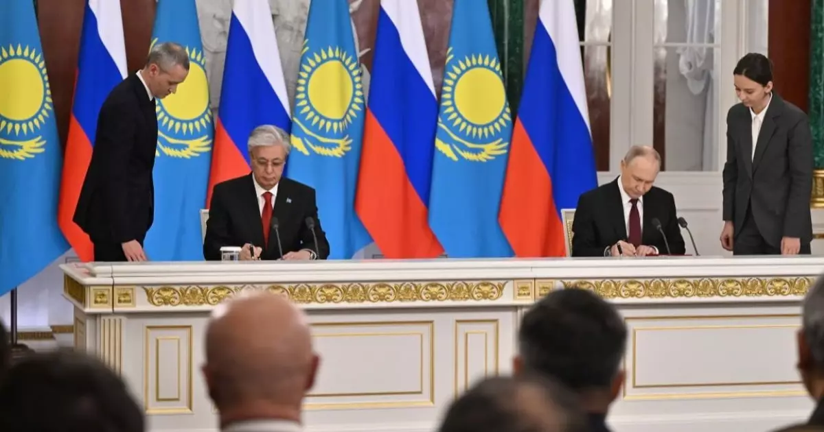  Тоқаев пен Путин бірқатар маңызды құжатқа қол қойды 