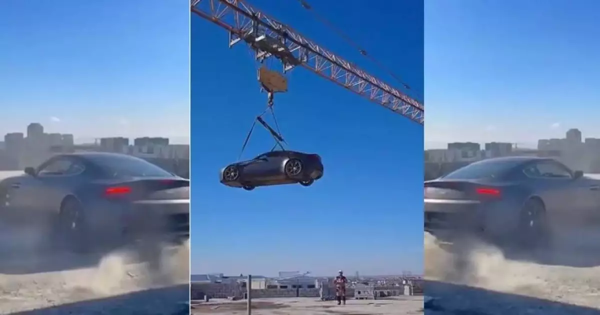  Шымкенттік хайп үшін 12-қабатты үйдің төбесінде дрифт жасады 