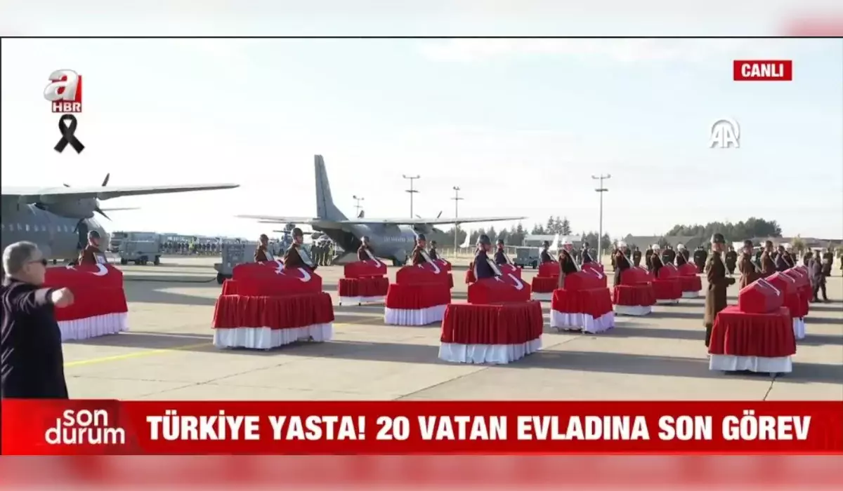 Түркия ұшақ апатынан қаза тапқан 20 әскери қызметшімен қоштасты (ВИДЕО)