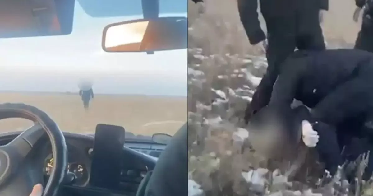  Ақмола облысында 14 жасар қызды өлтірген күдіктіні ұстау сәтінен видео жарияланды 