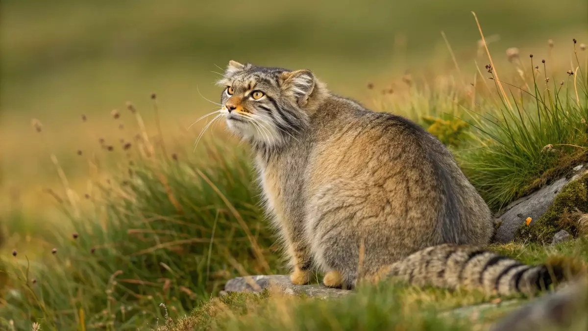 Краснокнижного манула сняли на видео у мусорки в Казахстане
