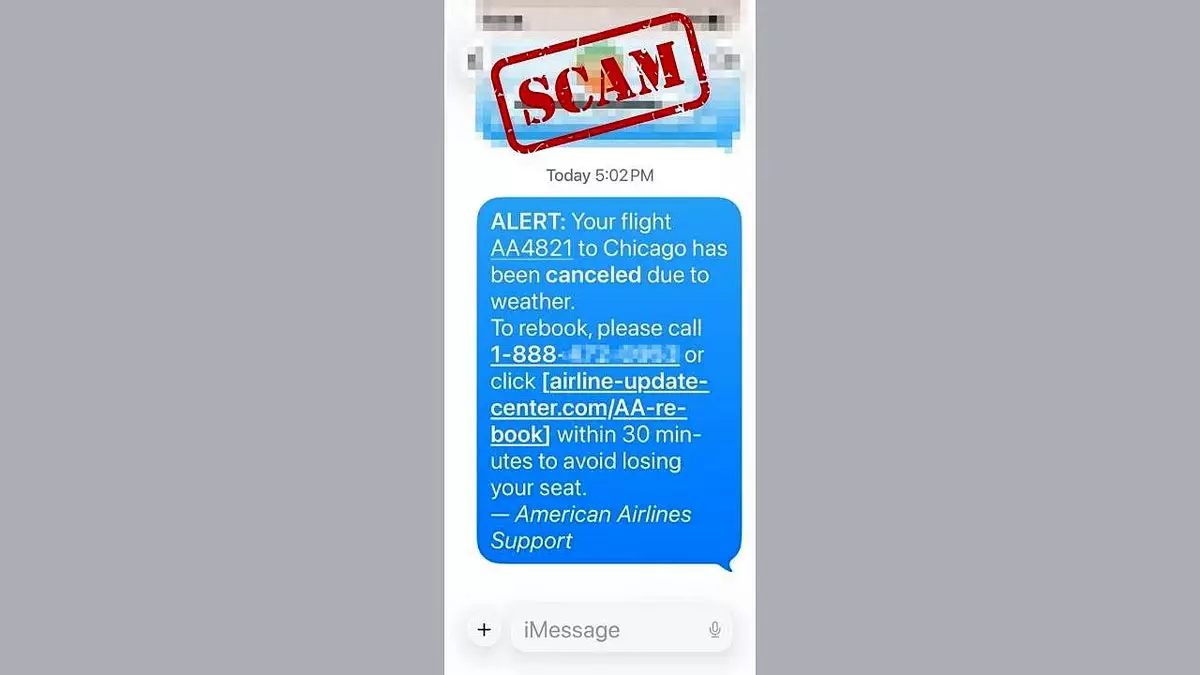 Мошенники рассылают поддельные SMS об отмене рейсов.