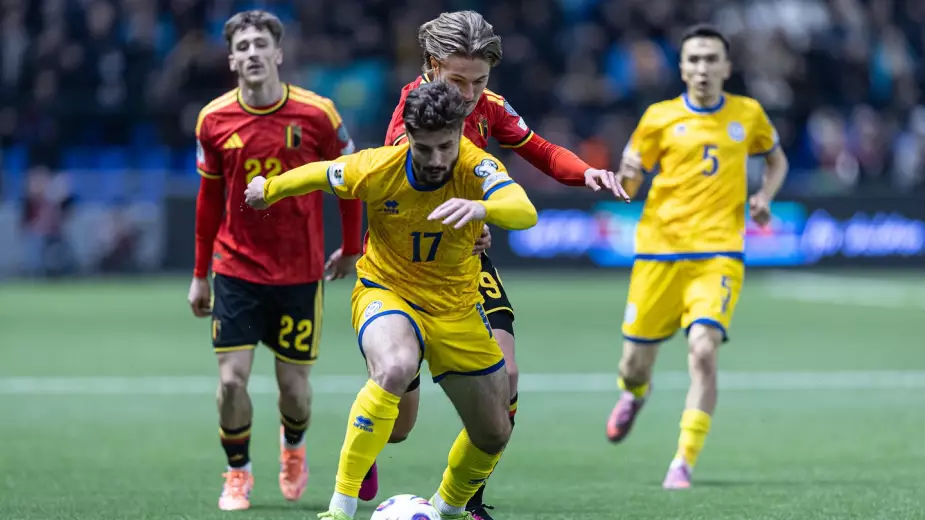 Назван главный герой матча Казахстан - Бельгия в отборе к ЧМ-2026