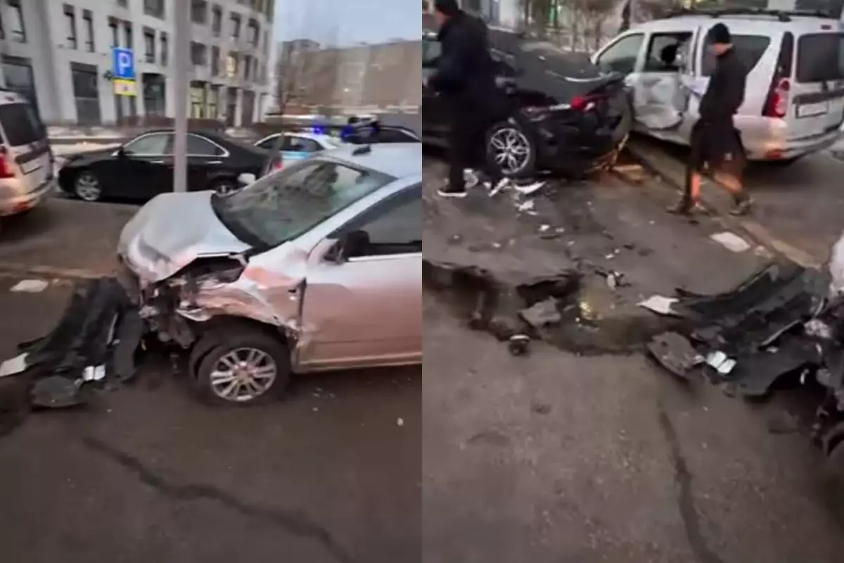 Астанада тағы да жантүршігерлік жол апаты болды (ВИДЕО)