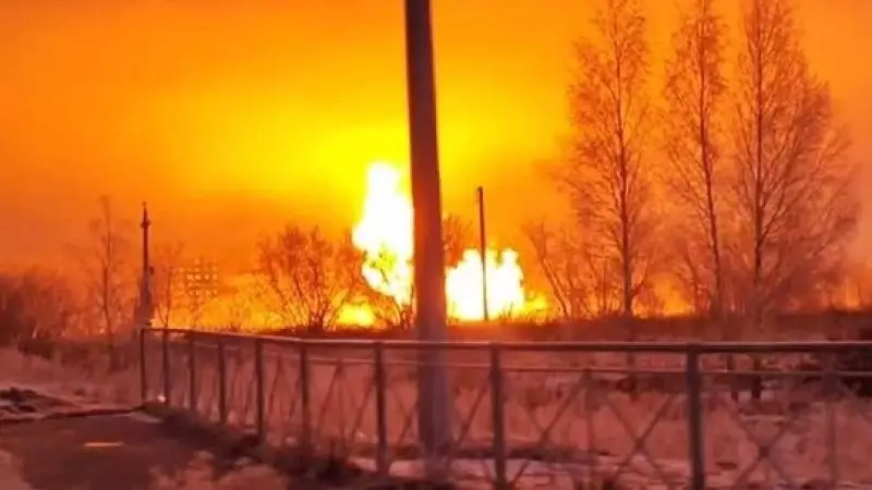 На газопроводе близ границы Казахстана произошел взрыв