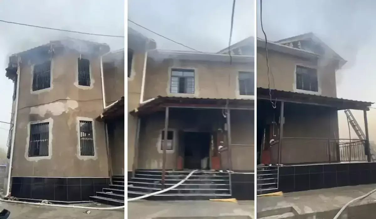 Пострадавшего в трагическом пожаре в Алгабасе доставили в Шымкент