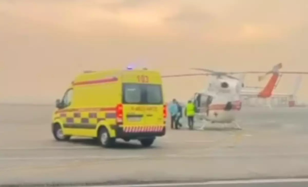 Трагедия в Туркестанской области: пострадавшего при пожаре доставили в Шымкент