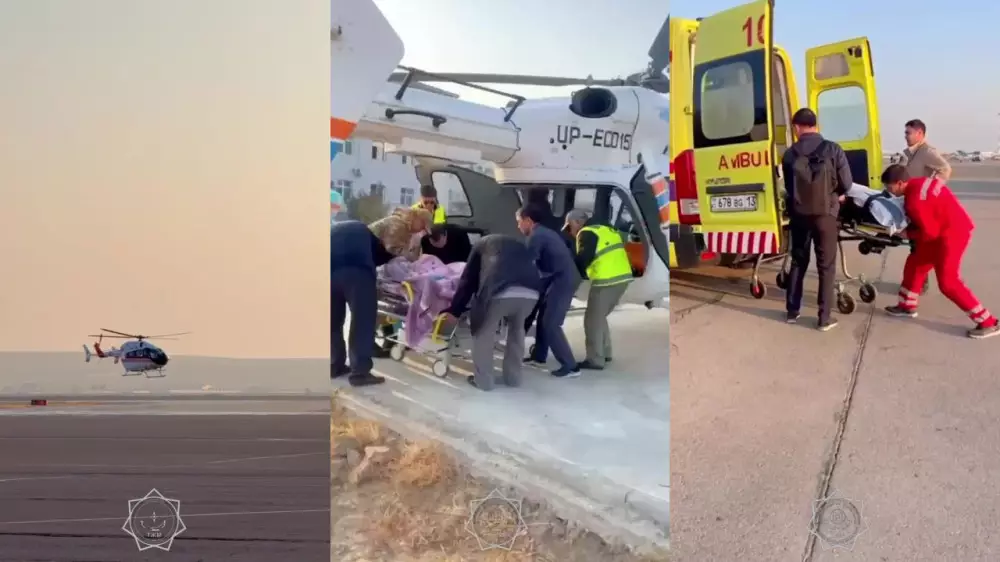 Алғабас ауылындағы трагедия: зардап шеккен бір адам Шымкентке жеткізілді