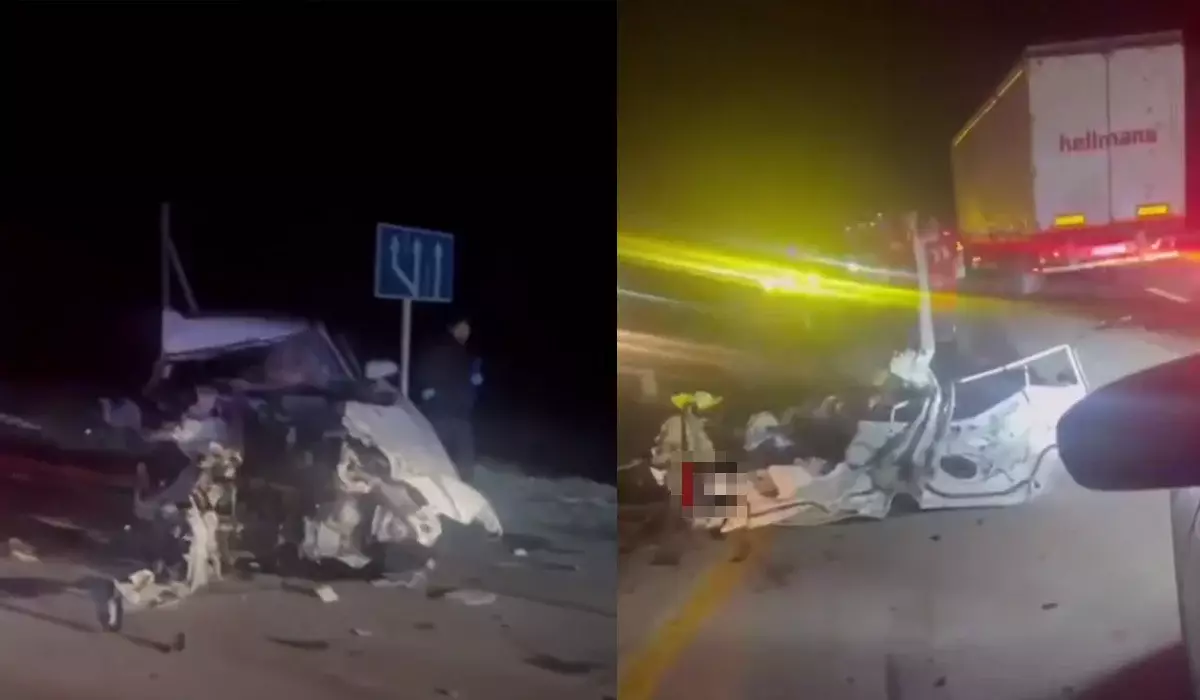 Алматы-Өскемен бағытында Changan көлігінің түгі қалмай, екі адам мерт болды (ВИДЕО)