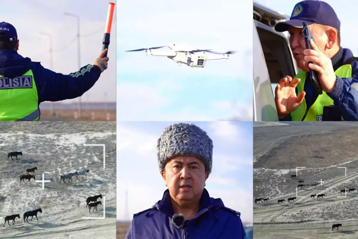 Полиция Атырауской области использует дроны для предотвращения аварий