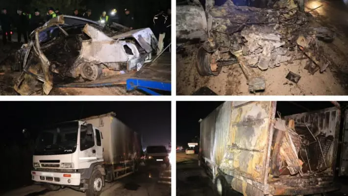 Сгорели заживо: пять человек погибли в ДТП с грузовиком в Джизакской области