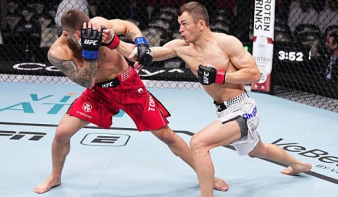 Бекзат Алмахан қатысқан UFC жекпе-жегі нокдаунмен аяқталды