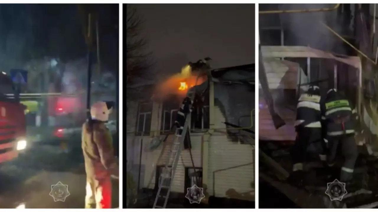 Оралда 2 қабатты үй отқа оранып, тұрғындар әрең құтқарылды