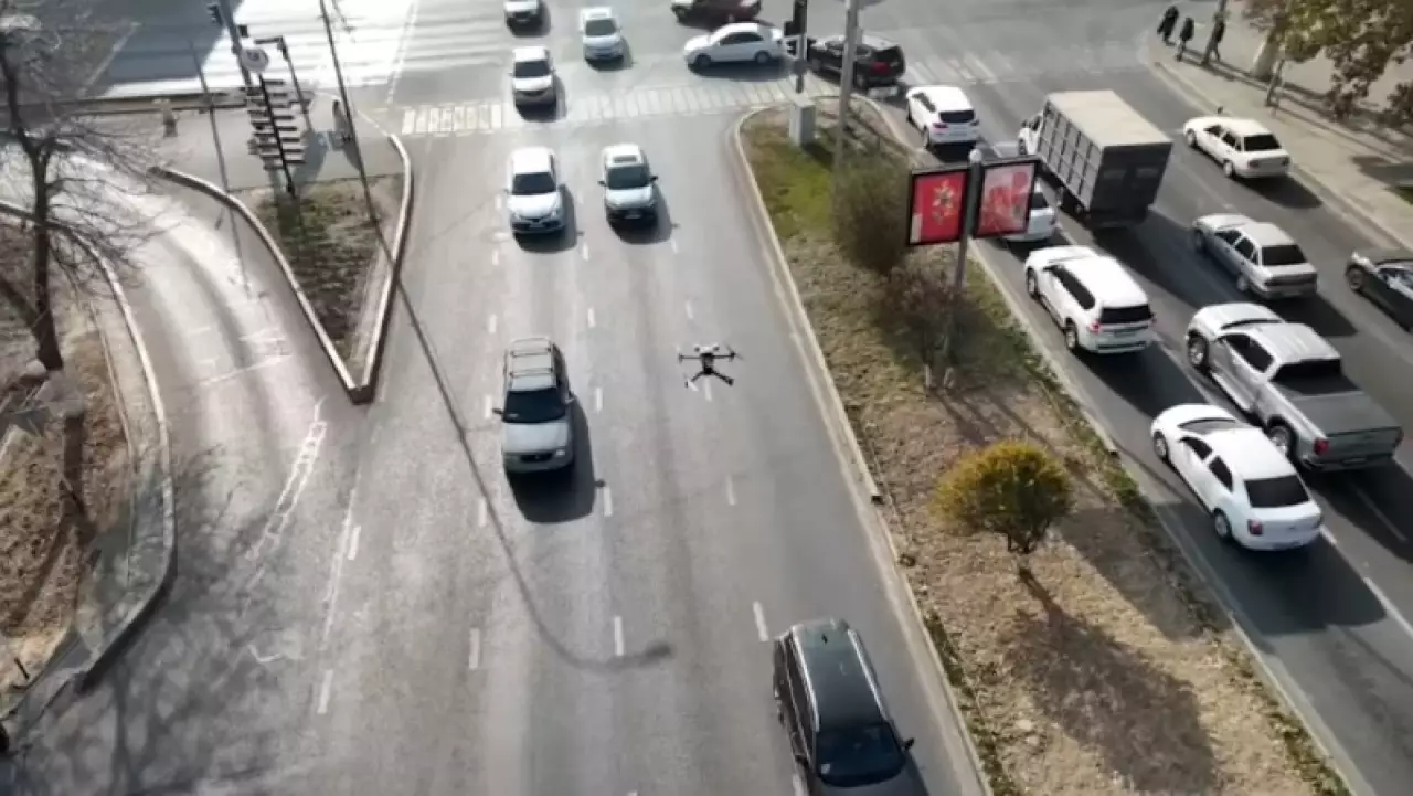 Дроны подключили к патрулированию улиц в Шымкенте